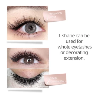 Nagaraku Ellipse Flat L LC LD N Shape Eyelash Extensions Matte สีดําสีเทาขนตาปลอม