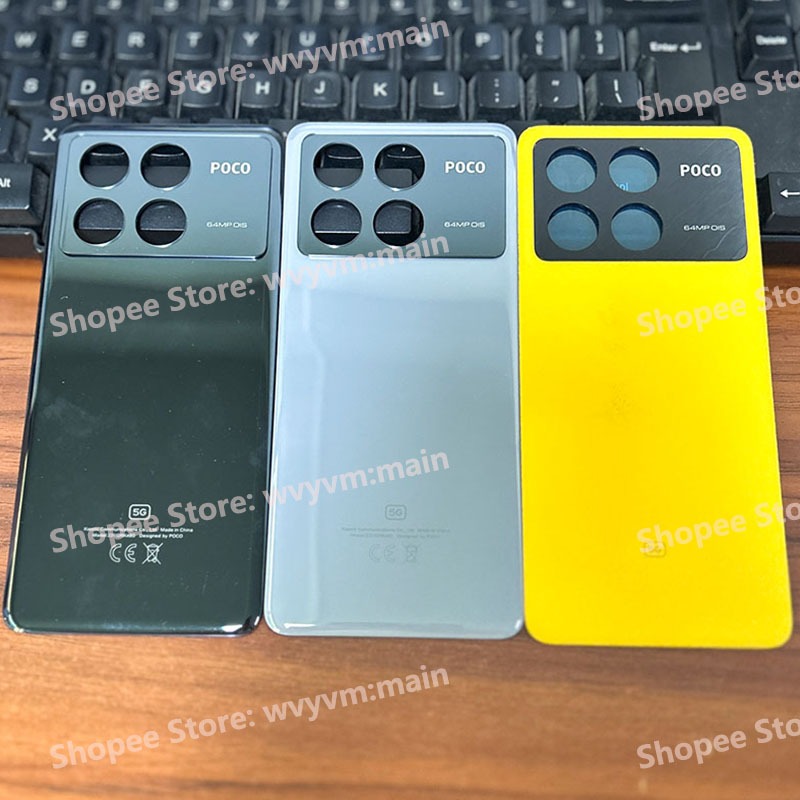 สําหรับ Xiaomi Mi Poco X6 Pro 5G กลับแบตเตอรี ่ ประตูด ้ านหลังฝาครอบกรณีสําหรับ Poco X6Pro 5G โทรศัพท ์ กรณี + กาว