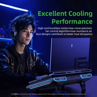 Llano V10 แล็ปท็อป Cooling Pad ติดตั้ง Rpm 3500 Gigantic Turbo-Fan Rapid Cooling แล็ปท็อปสําหรับเล่นเกมพร้อมวงเล็บปรับได้ชุดสําหรับ 13-17.3 นิ้วแล็ปท็อป