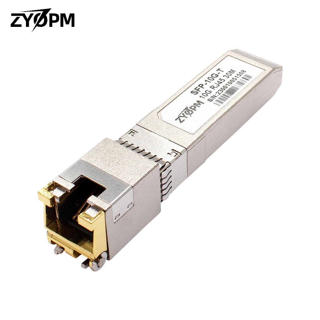 10GBase-T SFP + ถึง RJ-45 Transceiver, 10Gbe SFP + ทองแดง Ethernet CAT6a/7 โมดูล, สูงสุด 80-Meter, ส