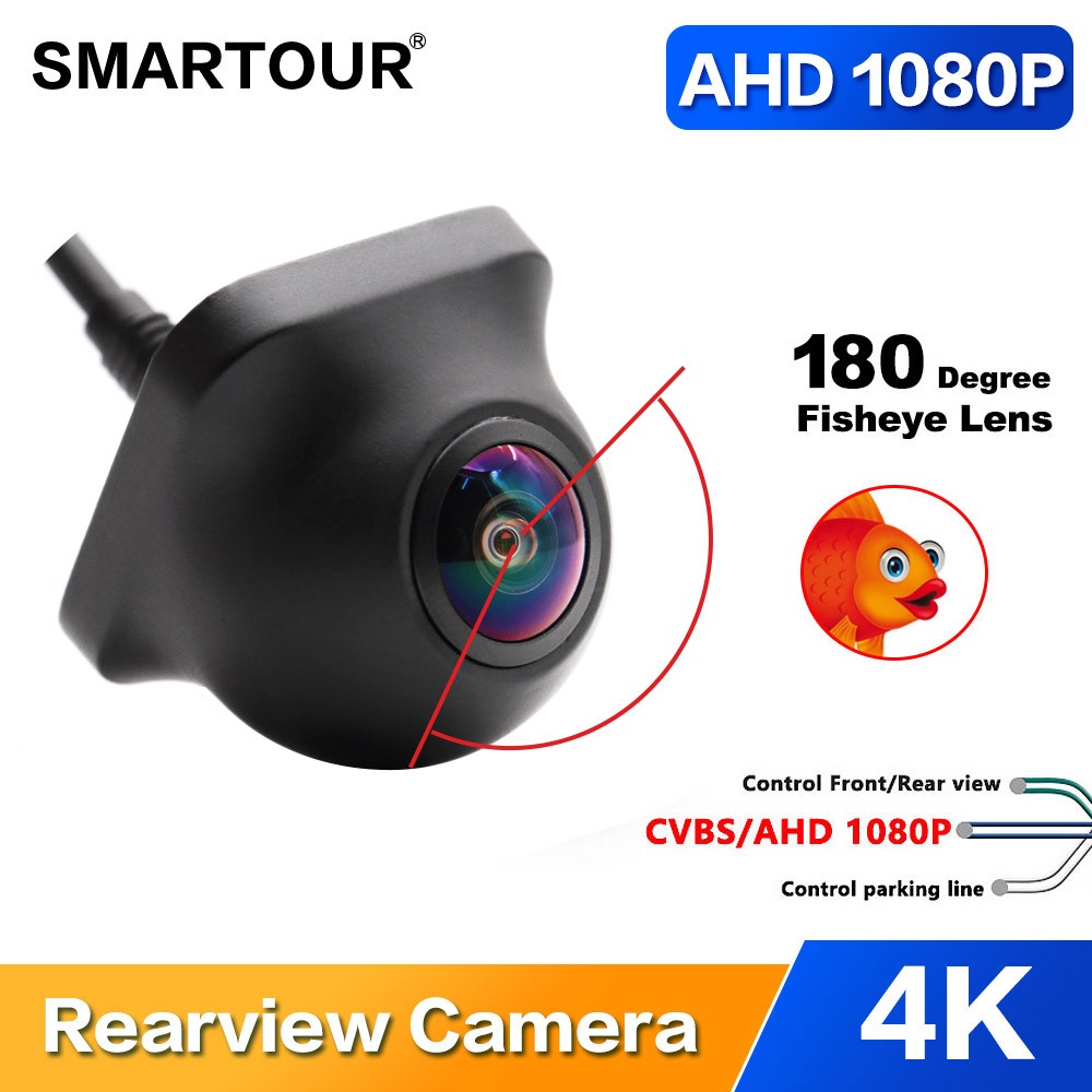 Smartour AHD 1080P HD เลนส์ฟิชอาย มองเห็นที่มืด หมุนได้ 180 องศา สําหรับการมองเห็นที่มืด
