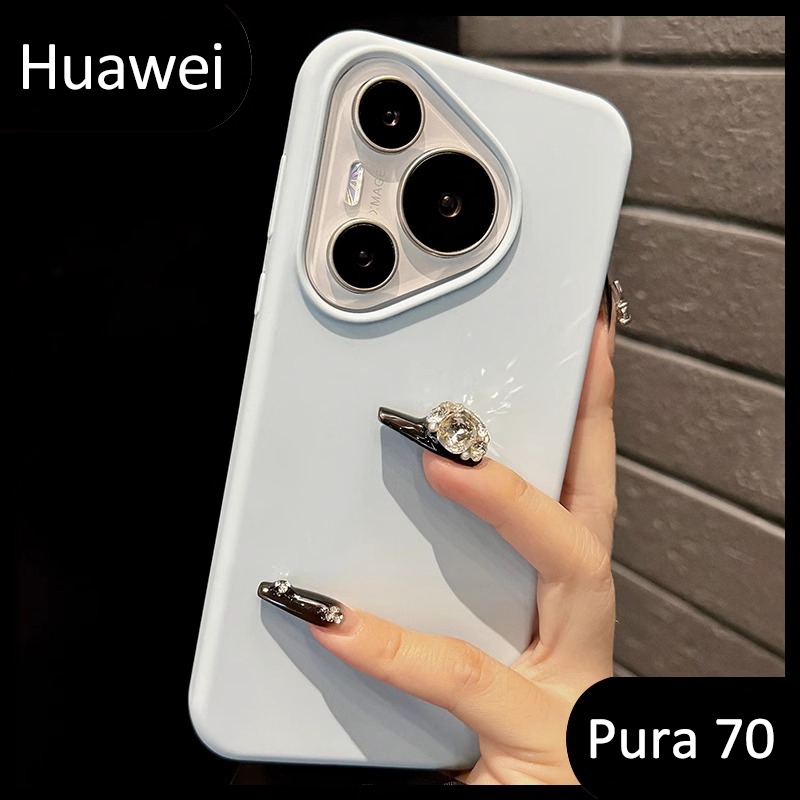 สําหรับ Huawei Pura 70 Pro Ultra Casing Liquid Silica Gel Hard Drop-resistant Phone Case Cover