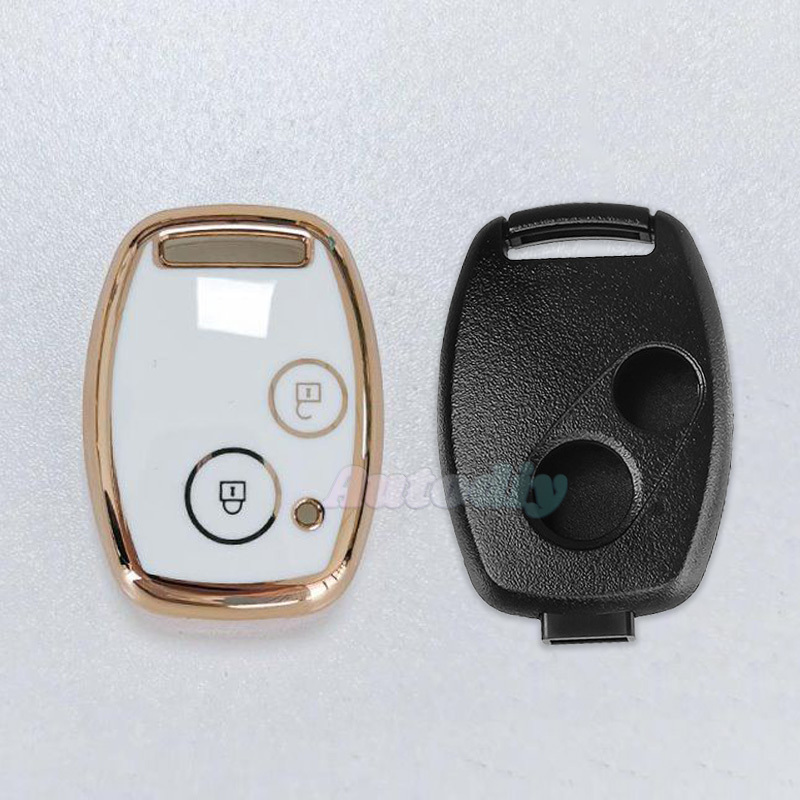 2006 2007 2008 2009 2010 2011 Honda Key Fob Keyless Entry Remote Shell Case สําหรับ Honda Accord Civic EX CR-V Odyssey Pilot Ridgeline CR-Z Entry Remote Key Fob Shell