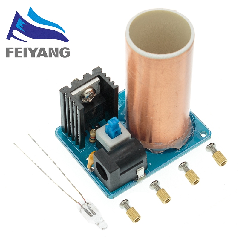 Bd243 Mini Tesla Coil Kit Magic Props Diy อะไหล ่ ไฟเปล ่ าเทคโนโลยี Diy Electronics BD243C