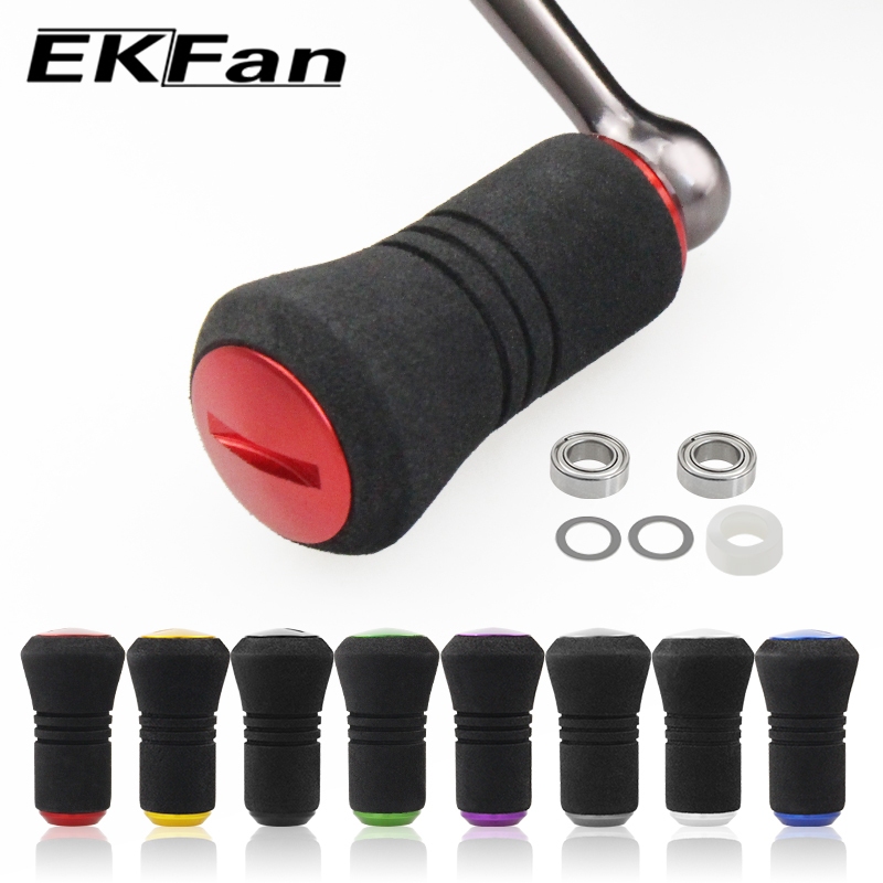 EKFan 1 PC EVA ultralight Spinning Baitcasting ตกปลา Reel Knob สําหรับ shimano daiwa abu 7*4*2.5 มม.แบริ่ง Lure Reel Handle DIY อะไหล่ 2pcs แบริ่ง Cranking จับลูกบิด