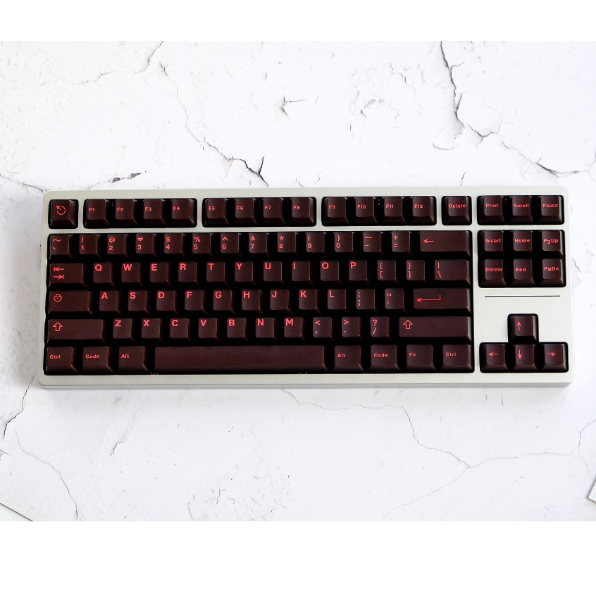 ใหม ่ สีแดง PYGA Translucence Keycaps Cherry Profilr Double shot ภาษาอังกฤษ Keycap สําหรับ MX Switch
