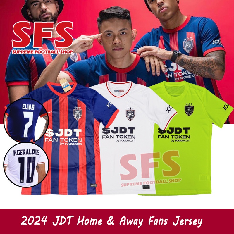 SFS Top Quilty 2024 Johor Darul Tazim JDT JERSEY Jersi ฟุตบอลฟุตบอลเสื้อกีฬาหลวมแฟนรุ่น S-2XL