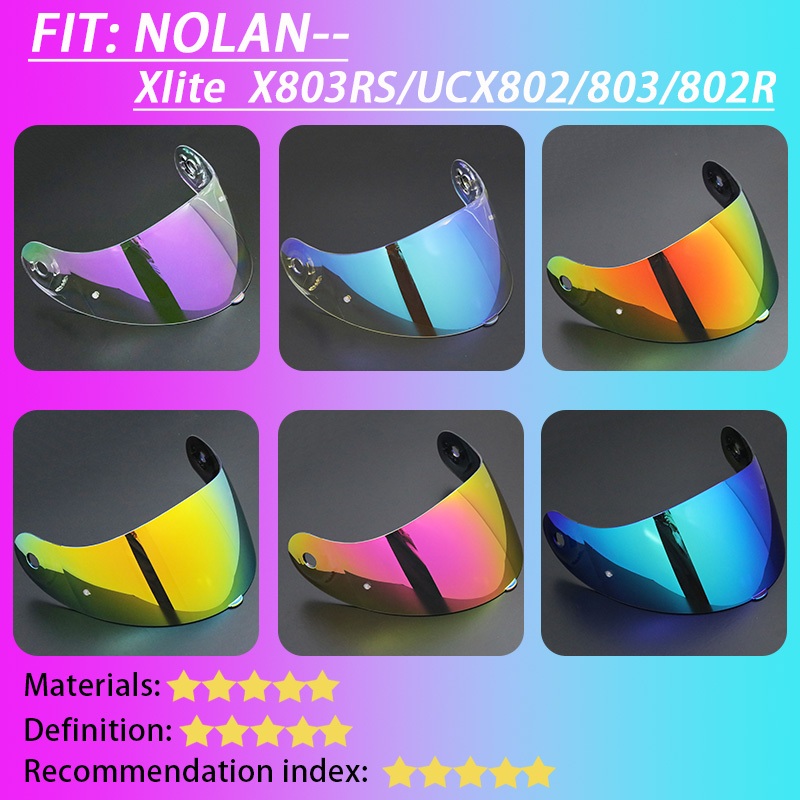 ภายใต้ ARMY ปรับให้เข้ากับ NOLAN Xlite X803RS/UCX802 หมวกกันน็อคหน้ากาก Sun Visor เลนส์ Anti-Fog ฟิล์ม Anti-Ultraviolet Day Night Sun Visor หน้ากากแก้ว