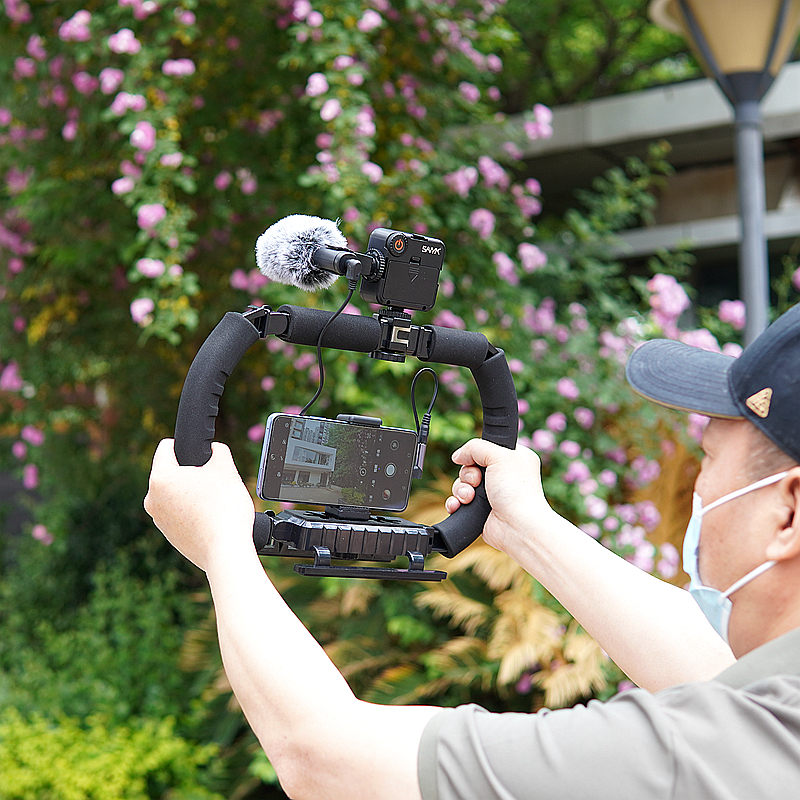 Sanyk แหวนขาตั้งกล้อง DSLR รูปตัว U แบบสั้น พับได้ สําหรับโทรศัพท์มือถือ