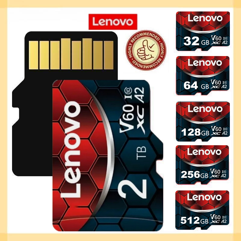 Lenovo ความเร็วสูง 2TB 1TB 512GB 256GB 128GB การ์ด Micro SD SDHC 10 UHS-1 การ์ดหน่วยความจํา tf + เครื่องอ่านการ์ด tf card