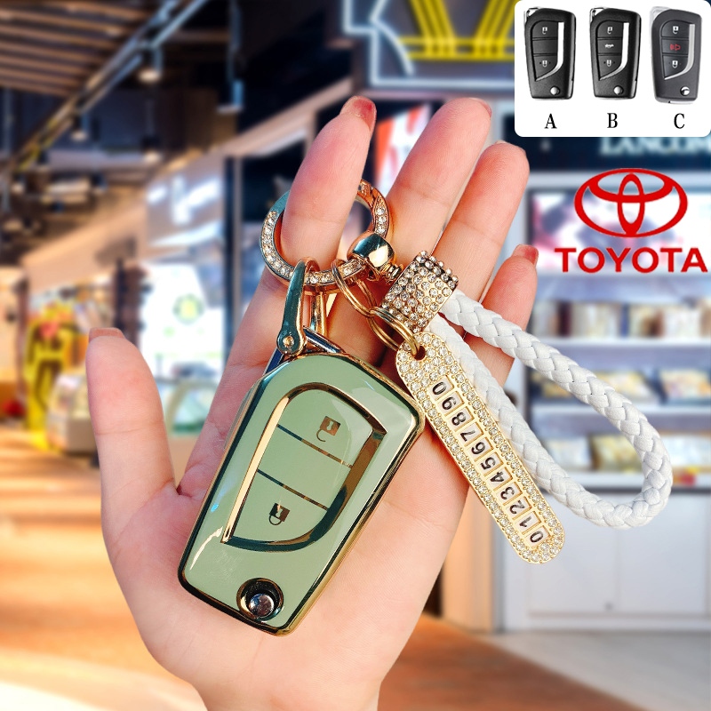 ใหม ่ พรีเมี ่ ยม 2/3 ปุ ่ ม TPU รถรีโมทสําหรับ Toyota REVO/Altsi 2014- 2019/Yaris 2014/Vios ฝาครอบกุญแจอุปกรณ ์ เสริม