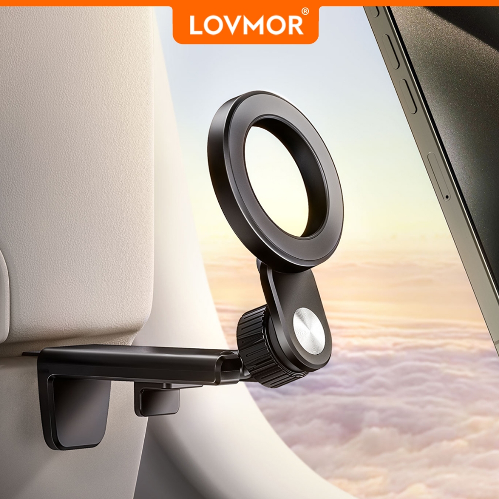 LOVMOR ที่วางโทรศัพท์สําหรับเดินทาง ที่ยึดโทรศัพท์แม่เหล็ก สําหรับรถยนต์ห้องครัวสํานักงาน Multi-function cell phone holder clip