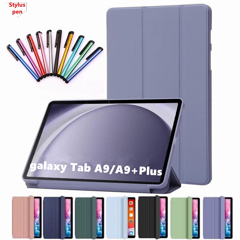 สําหรับ Samsung Galaxy Tab A9+Plus A11+ SM-X210 X216B SM-X230 SM-X235 A9 A11 8.7 "SM-X110 X115N SM-X133 SM-X135 แท็บเล็ตแม่เหล็กฝาหลังซิลิโคน