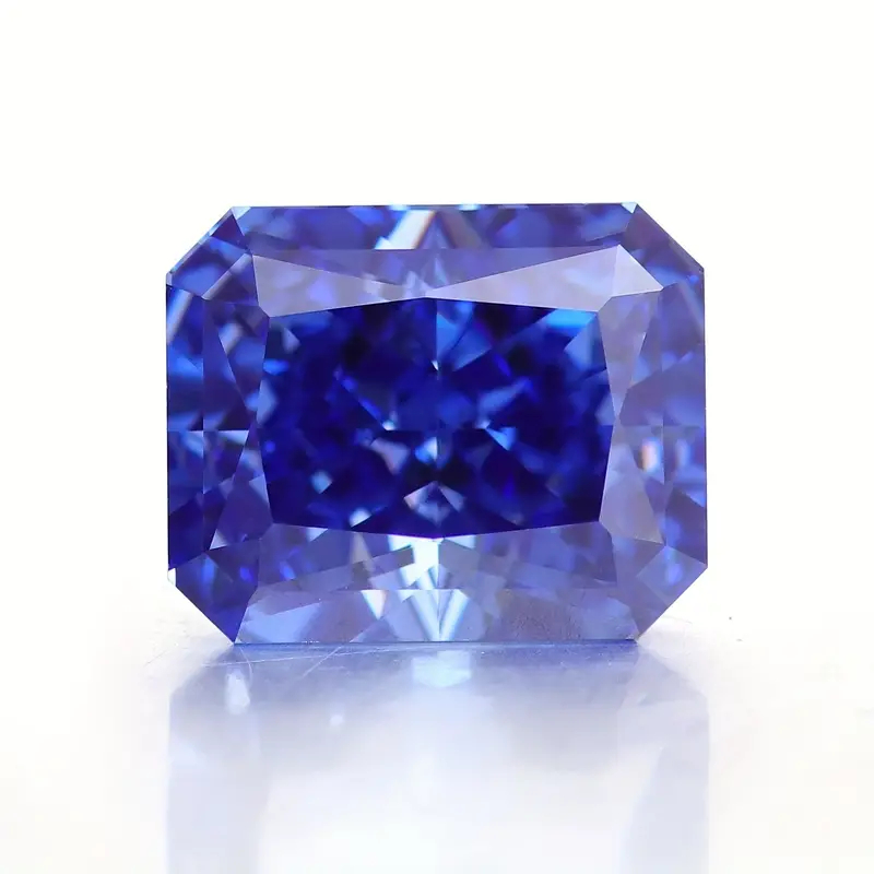 1PC 8 ~ 12 มม.Royal Blue รูปสี่เหลี่ยมผืนผ้าZircon Ice CutคุณภาพสูงหลวมหินJewleryจับคู่หินสําหรับJew