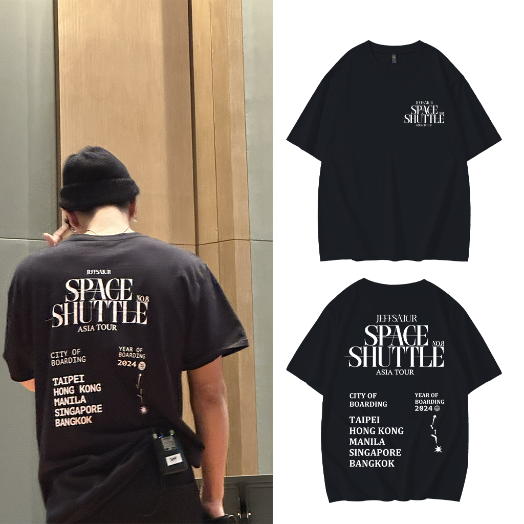 เสื้อ Jeff Satur SPACE SHUTTLE NO.8 ASIA TOUR T-shirtผ้าCotton 100% ใส่ได้ ทั้ง ชาย ใส่สบาย ไม่หด ไม่ย้