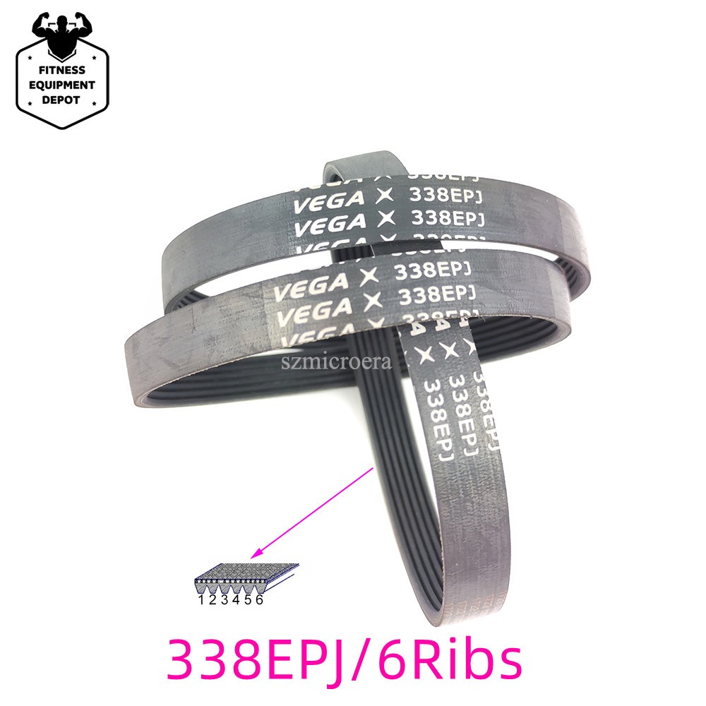 จัดส่งฟรี 1pcs VEGA Treadmill สายพาน 338EPJ 5Ribs 6Ribs ยางไดรฟ์สายพาน Multi Wedge/Groove