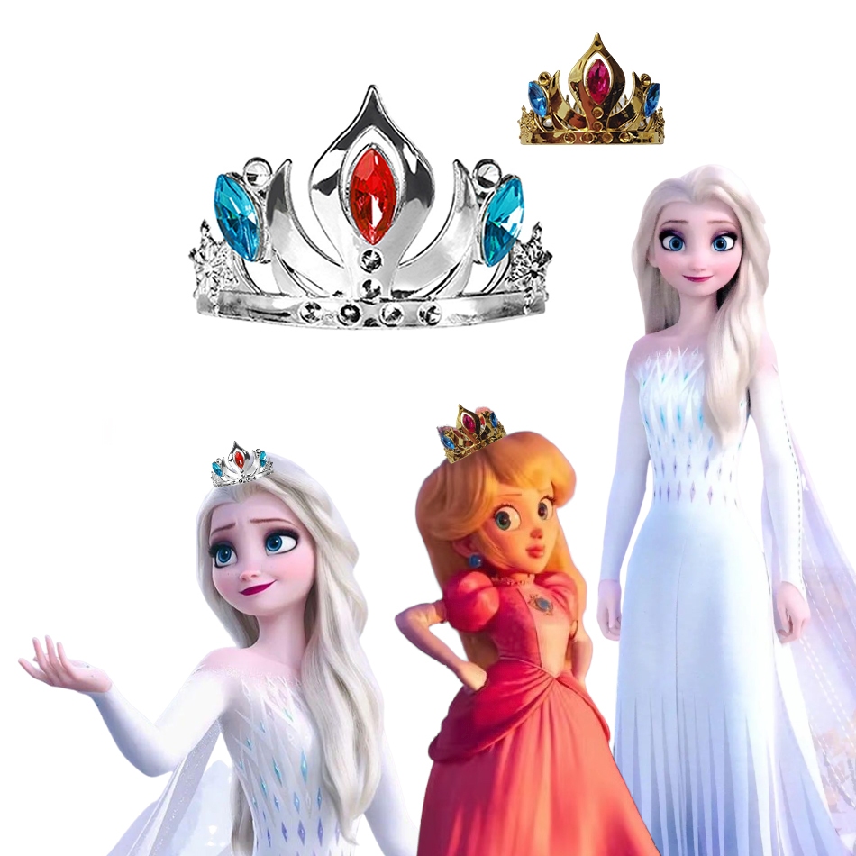 Girl Elsa Crown Disney Peach Princess Crown Accessories