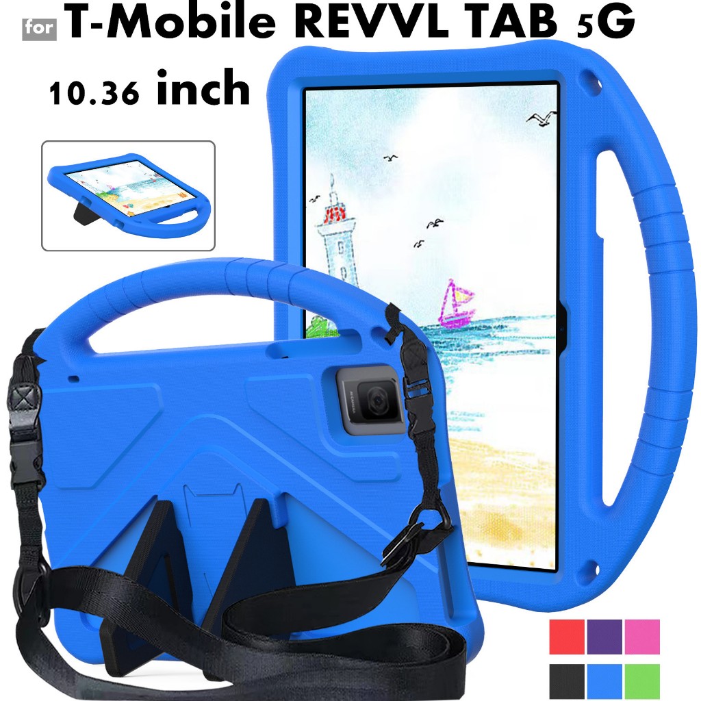 for T-Mobile REVVL TAB 5G Tablet 10.36 Case EVA Portable Shockproof Kids Safe Handle Stand Tablet Co