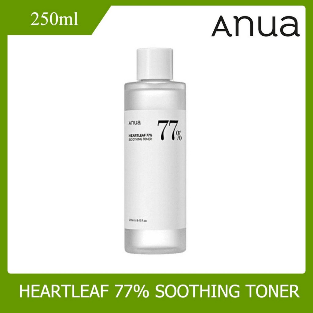 Anua HEARTLEAF 77 % SOOTHING Toner 250 ml Toner ช ่ วยลดรอยแดงของสิวและปรับสมดุลผิว