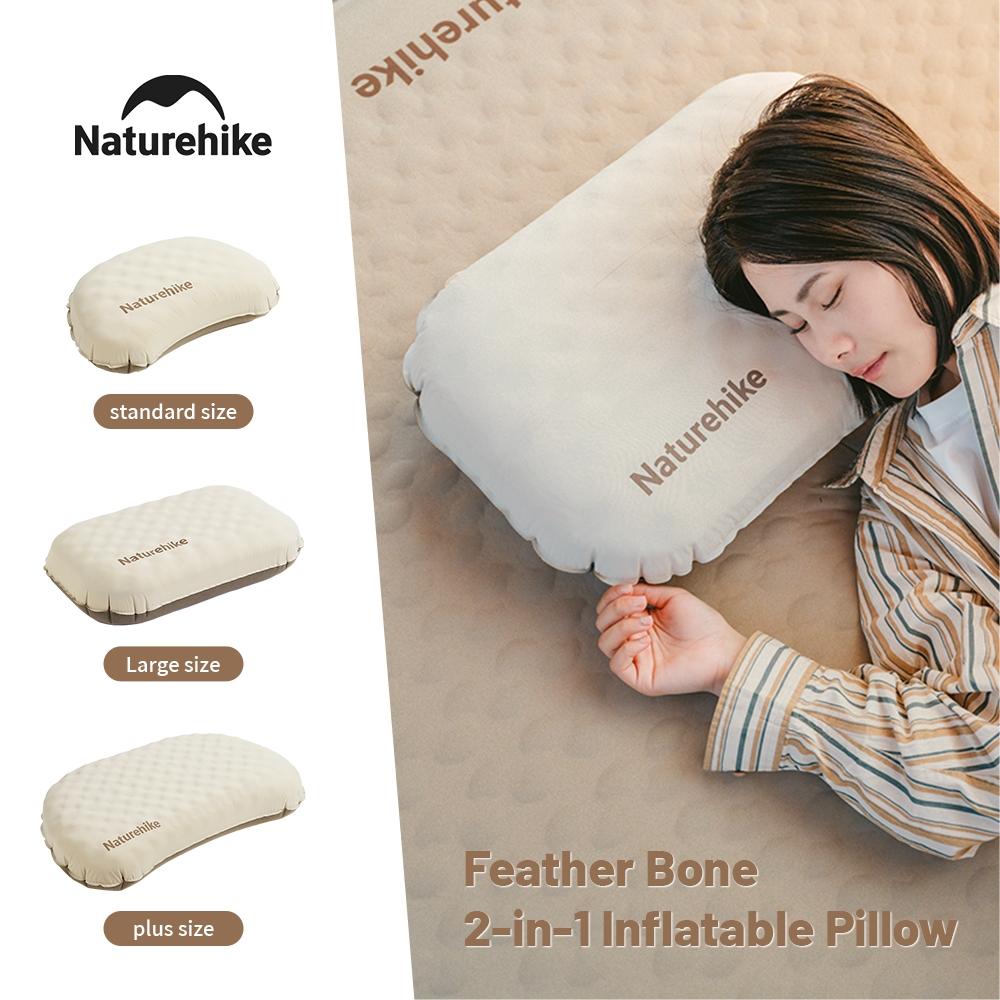 Naturehike แบบพกพา Camping หมอน Self Inflating หมอน Lightweigh Sleeping Air Cushion Outdoor Travel หมอนเป ่ าลมอัตโนมัติ