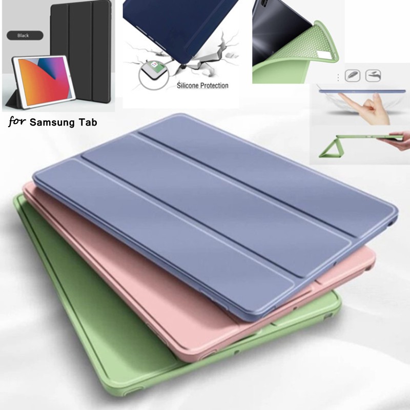 SAMSUNG สําหรับSamsung Galaxy Tab S9 FE Plus S10FE S8 S7 11in A8 A9 Plus S6 lite 10.4 นิ้วP620 P625 2024 A7 lite PUหนังฝาครอบกรณี