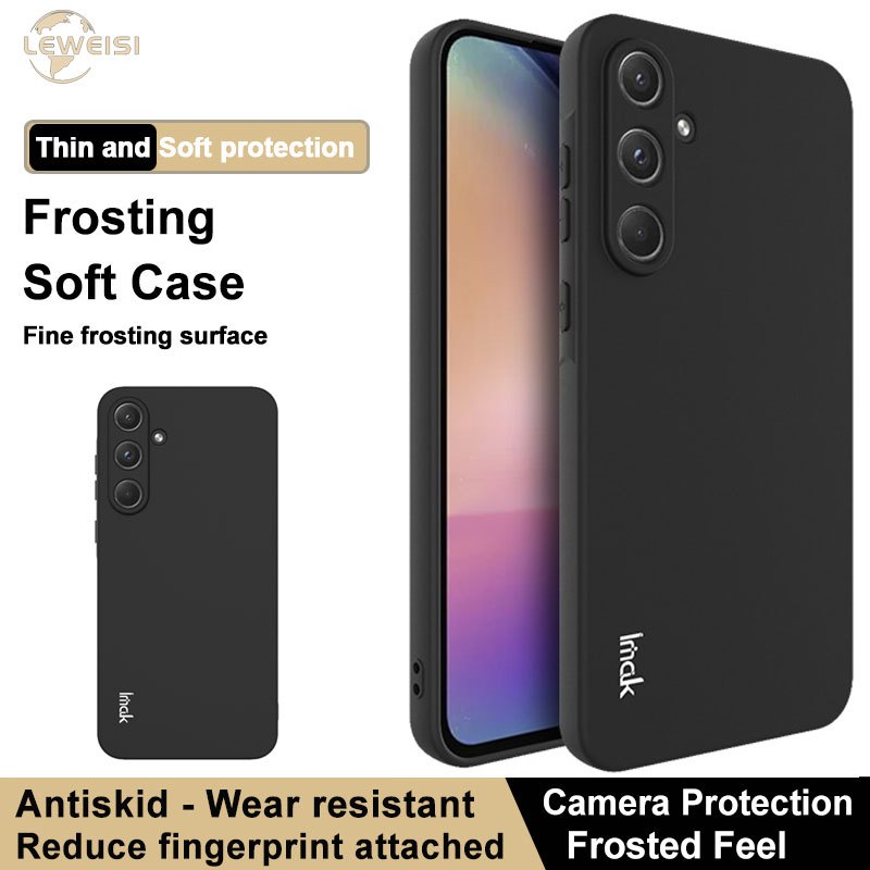 Imak สําหรับ Samsung Galaxy A06 A16 A05 A05s A55 A35 A25 A15 A54 A34 A24 A14 A04e 5G 4G ซิลิโคนนุ่มกรณี Anti-fall Anti-ลายนิ้วมือเคสโทรศัพท์