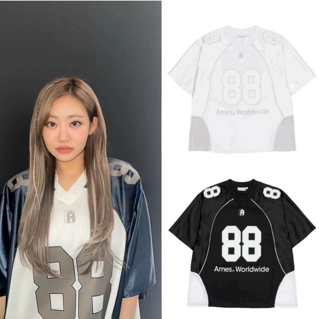 Unisex เสื ้ อยืดผู ้ ชายและผู ้ หญิงหลวมรูปแบบ jersey Tee Streetwear oversize NO.88 jersey เสื ้ อกีฬา