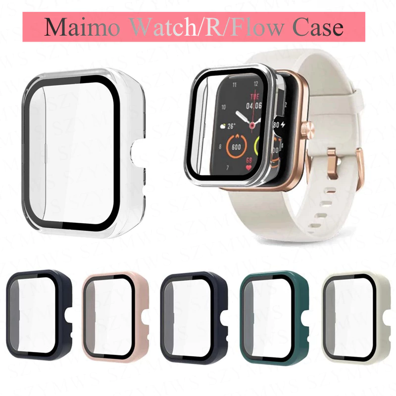 Maimo Smart Watch Case/Maimo Watch R/Flow PC Hard Protector Case พร ้ อมกระจกนิรภัยสําหรับนาฬิกา Maimo Soft TPU Protection Film