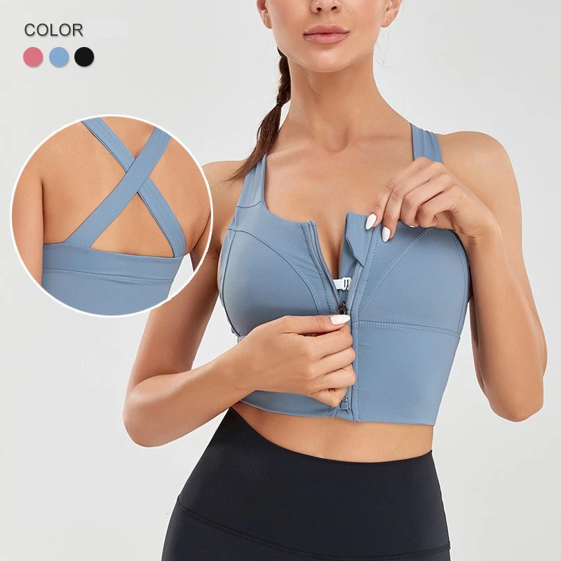 รองรับสูงกีฬา Bra Big Laides Pickleball ผู้หญิง 4XL 5XL ฟิตเนสโยคะ Tops Plus ขนาดกีฬาซิปด้านหน้า