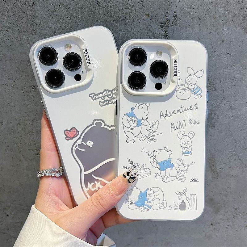 เคส เคสหมีพูห์การ์ตูนน่ารัก Samsung galaxy s24fe s25 ultra note20 ultra s20 fe s21 s22 + s23 plus s24 ultra 5G ปลอก casing