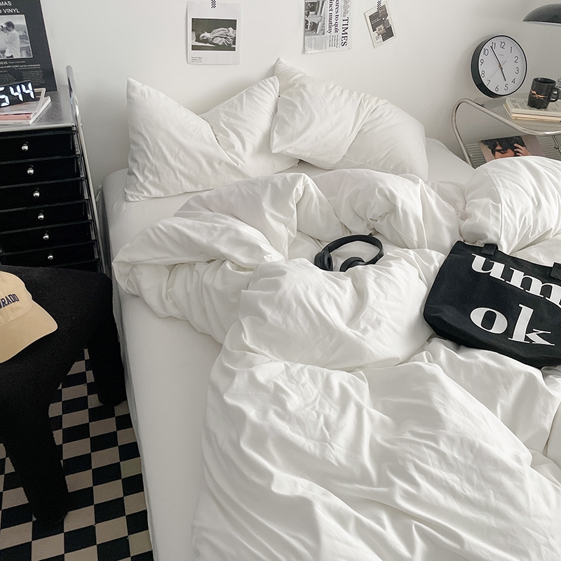 Dansreve 1ชิ้น ปลอกผ้านวม ล้วน 5ฟุต 6 ฟุต 3ฟุต duvet cover ม่วง/ขาว/น้ําเงิน ไม่มีผ้านวม