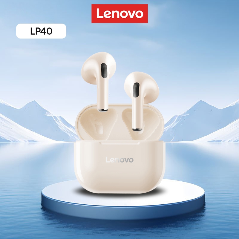Lenovo LP40 หูฟังบลูทูธไร้สาย TWS HD โทรชุดหูฟังเล่นเกมที่มีความหน่วงแฝงต่ำ 5.0