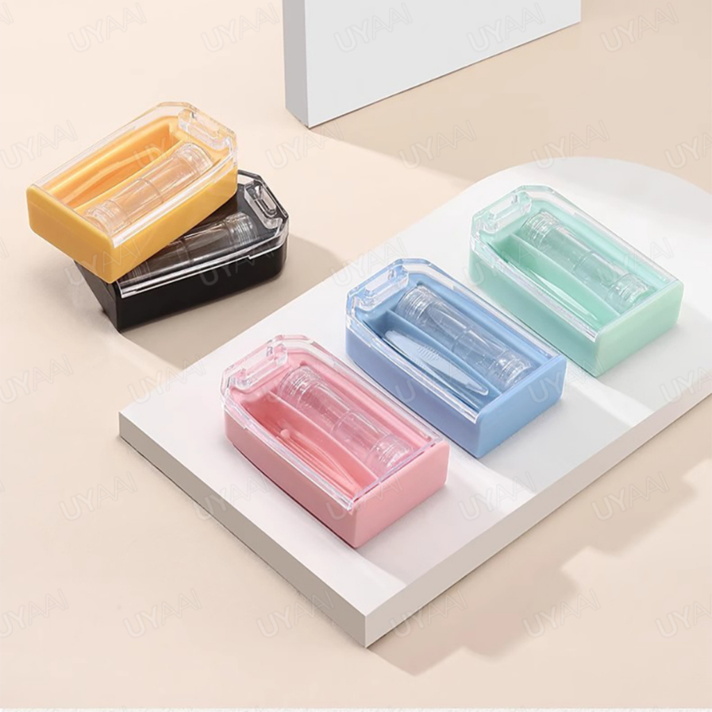UYAAI x FRESHLADY กล ่ องเก ็ บของ กล ่ องเก ็ บเลนส ์ ไร ้ อายเรียบง ่ าย บันทึก สีชมพู สีฟ ้ า