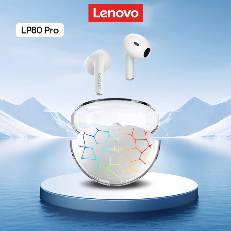 Lenovo LP80 Pro หูฟังไร ้ สายบลูทูธ ไฟ RGB ไร ้ สาย Low Delay เกม HIFI เพลงสเตอริโอลดเสียงรบกวนอัจฉริยะ