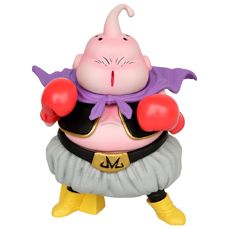 14 ซม.อะนิเมะ Dragon Ball Z รูป Kawaii ไขมัน Majin Buu มวย PVC ตัวเลขการกระทําคอลเลกชันเดสก์ท็อปตกแต่งตุ๊กตาของเล่นของขวัญ