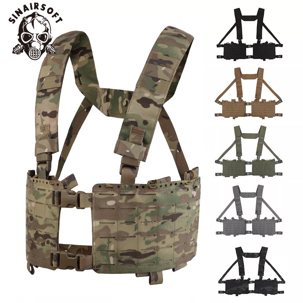 SINAIRSOFT Alpha Quick Release Chest Bag สำหรับOutdoor มีMOLLEและกระเป๋าเก็บของยืดหยุ่นภายใน