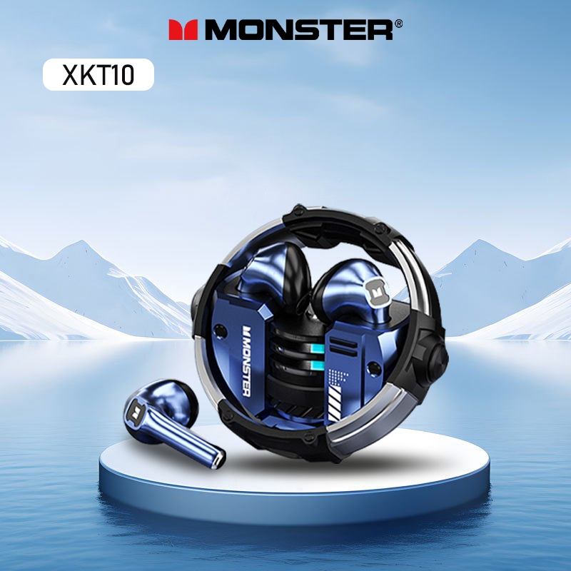 Monster XKT10 หูฟังบลูทูธตัดเสียงรบกวน เกมมิ่ง หูฟังไร้สาย IPX4 กันน้ํา ความเที่ยงตรงสูง 5.2