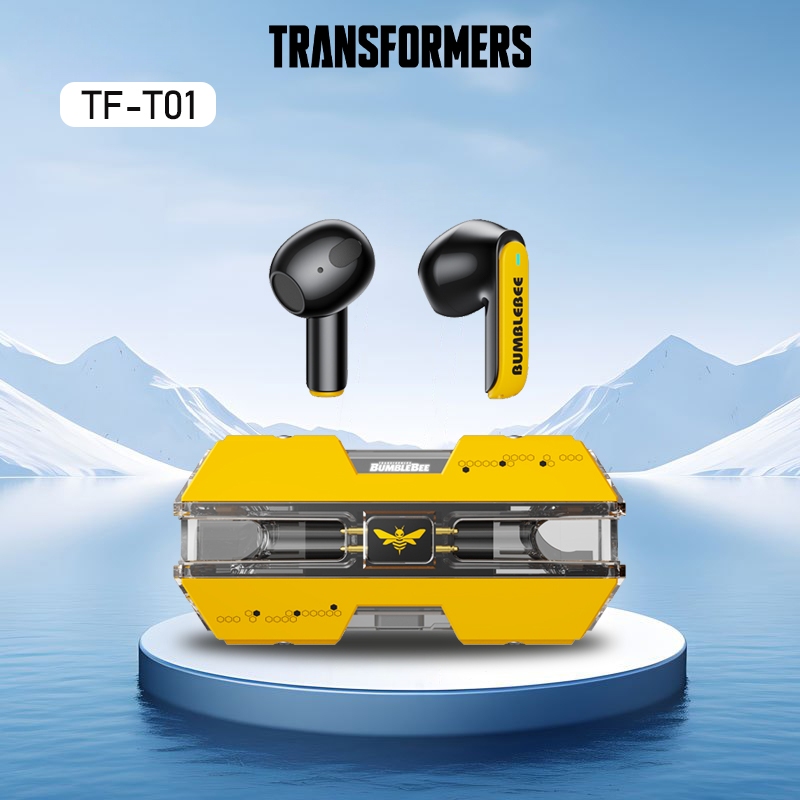 Transformers TF-T01 หูฟังบลูทูธไร้สาย Bluetooth V5.3 หูฟังเกมมิ่ง การลดเสียงรบกวน หูฟังบลูทูธเบสหนัก 300mAh