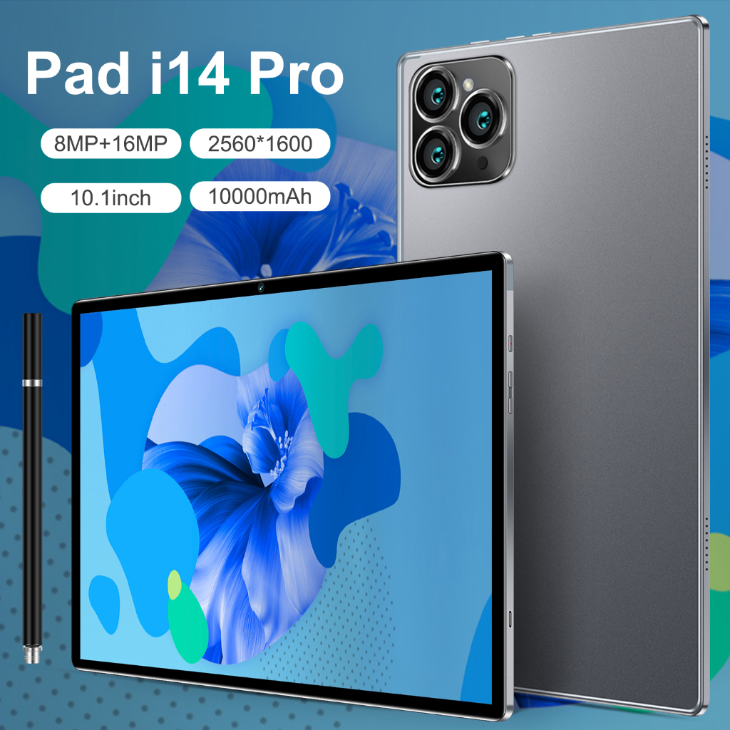แท็บเล็ต PC Pad i14 Pro 10.1 นิ้ว Android 12 RAM16GB+ROM512GB 4K HD หน้าจอ 5G แท็บเล็ต PC รองรับเงินปลายทาง