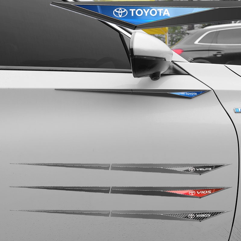 Toyota Car leaf panel ป้ายด้านข้างขยายโดย 590mm ตกแต่งฝาครอบเครื่องสติกเกอร์เหมาะสําหรับ VIos Yaris Corolla Cross Veloz Avanza Fortuner Rush Innova raize GR Sport