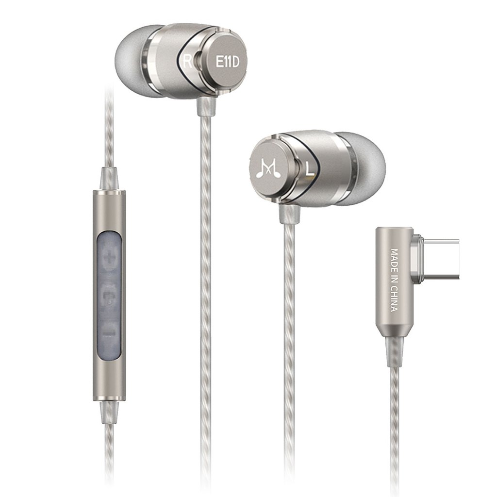 Original SoundMAGIC E11D Type-C หูฟังชนิดใส ่ ในหูสําหรับ Samsung Galaxy S21 หมายเหตุ 20 10 + S20 ไมโครโฟนแบบมีสาย Volume Contro 2 สี