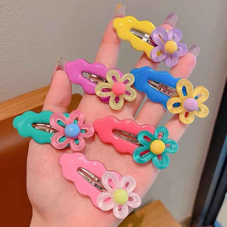 แฟชั ่ นกิ ๊ บติดผมดอกไม ้ สีสันสดใสเกาหลีหญิงอินของขวัญวันเกิดนักเรียนน ่ ารัก