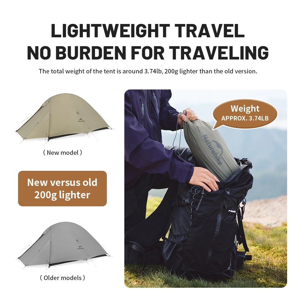 Naturehike Cloud Up Pro เต็นท์ 2 คน Ultralight 20D thumbnail 3