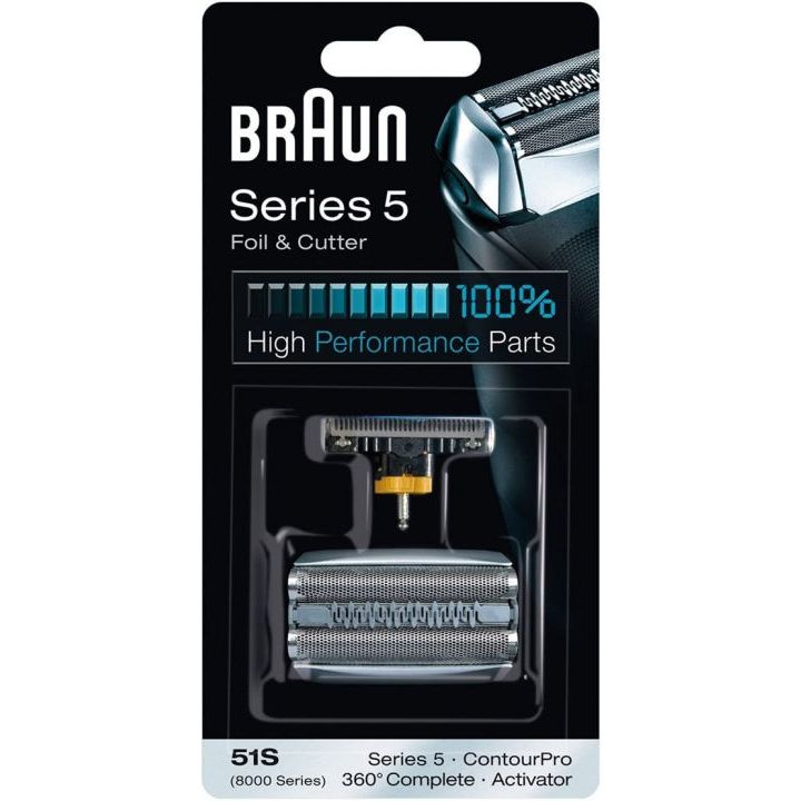 Braun Series 551s,52B,52S,53B หัวเปลี่ยนเครื่องโกนหนวดไฟฟ้าเข้ากันได้กับ Series 5