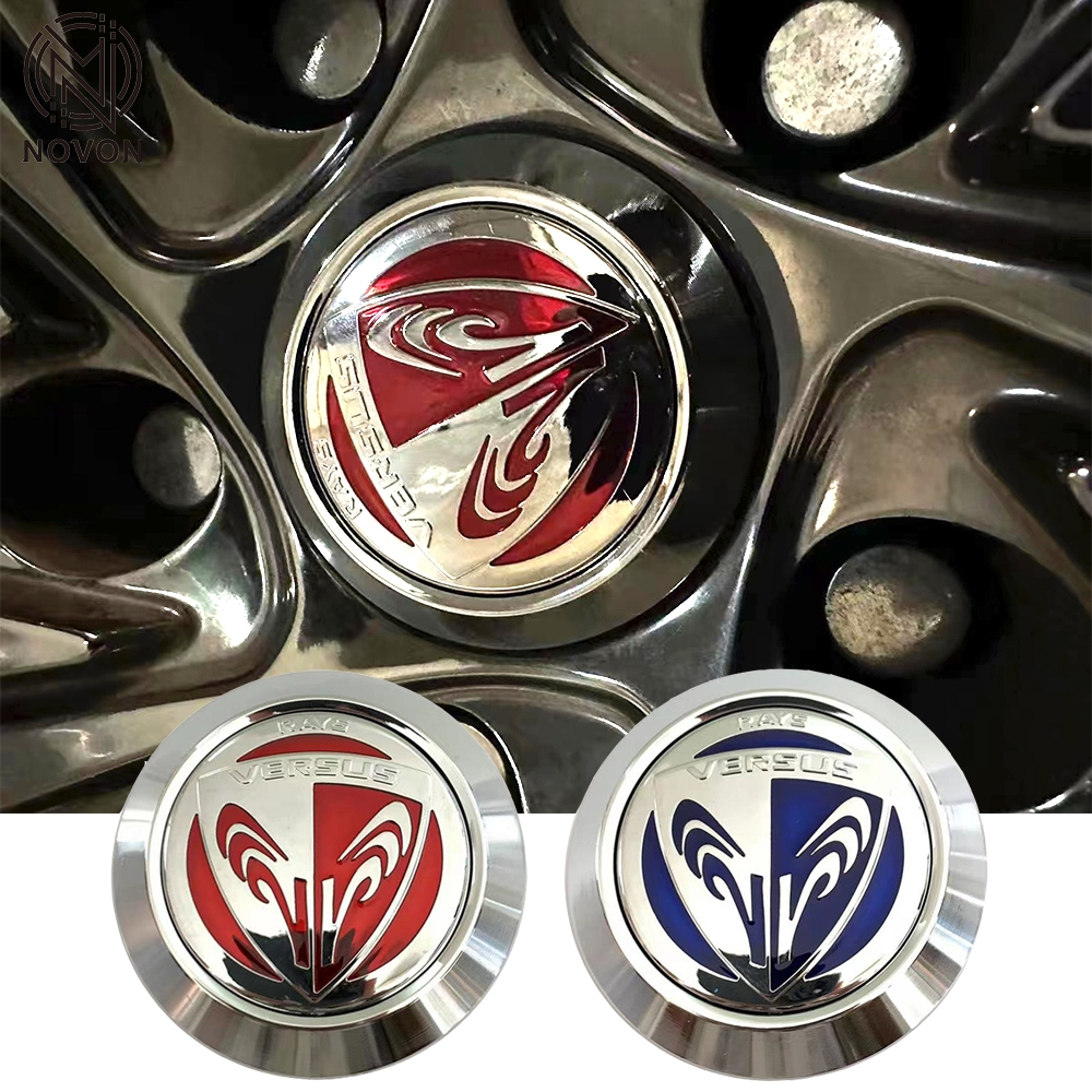 1PC RAYS 66 มม.ล้อ Versus โลโก้ขอบล้อ Hub Caps ฝุ่น-Proof Cover Fit สําหรับ G025 G16 57G GT090