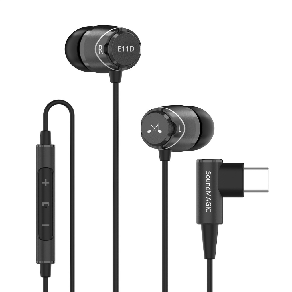 Original SoundMAGIC E11D Type-C หูฟังชนิดใส ่ ในหูสําหรับ Samsung Galaxy S21 หมายเหตุ 20 10 + S20 ไมโครโฟนแบบมีสาย Volume Contro 2 สี