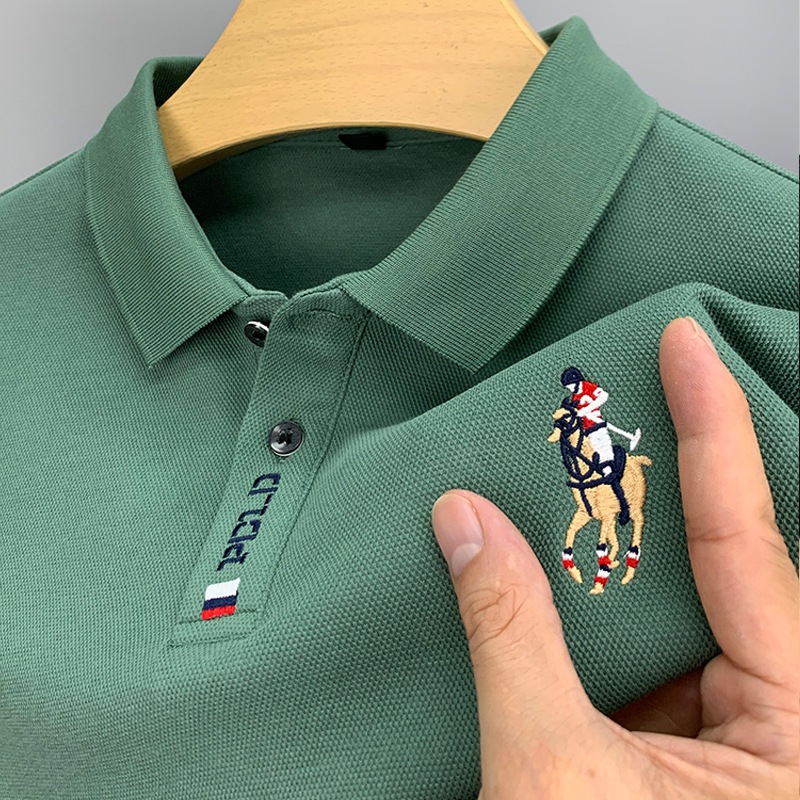 Femca เสื้อโปโลแขนสั้นลําลอง polo ธุรกิจ งาน คอปก สีพื้น สีขาว สีเทา แฟชั่นฤดูร้อน สําหรับผู้ชาย
