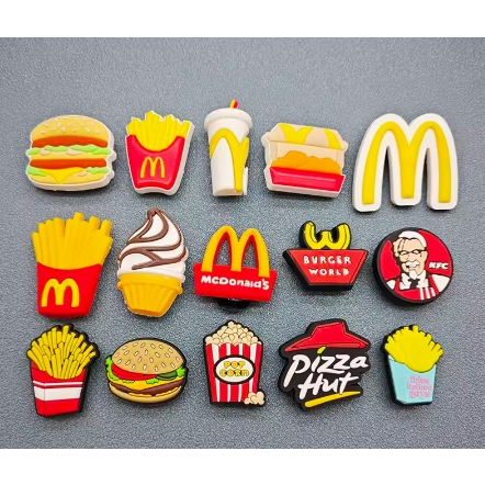ใหม ่ Jibbitz/Jibbitz สําหรับ crocs/Jibbitz/jibbits/ jibbit Charm/McDonald 's & KFC