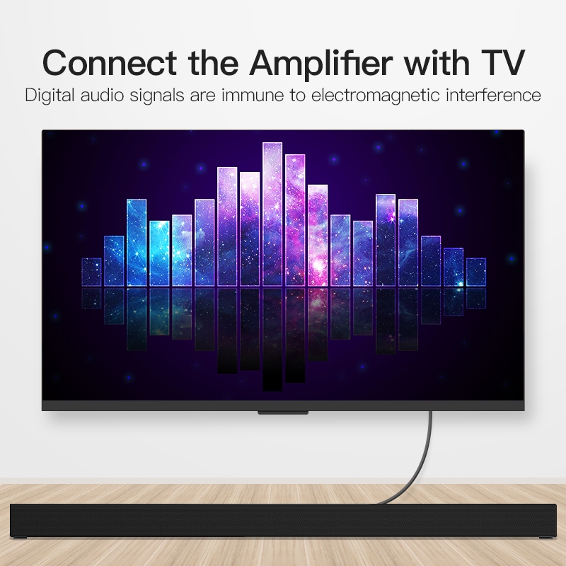 Vention Optical Fiber Audio Cable สําหรับ CD DVD SPDIF เครื ่ องขยายเสียง Blu-ray Player Xbox BAEB