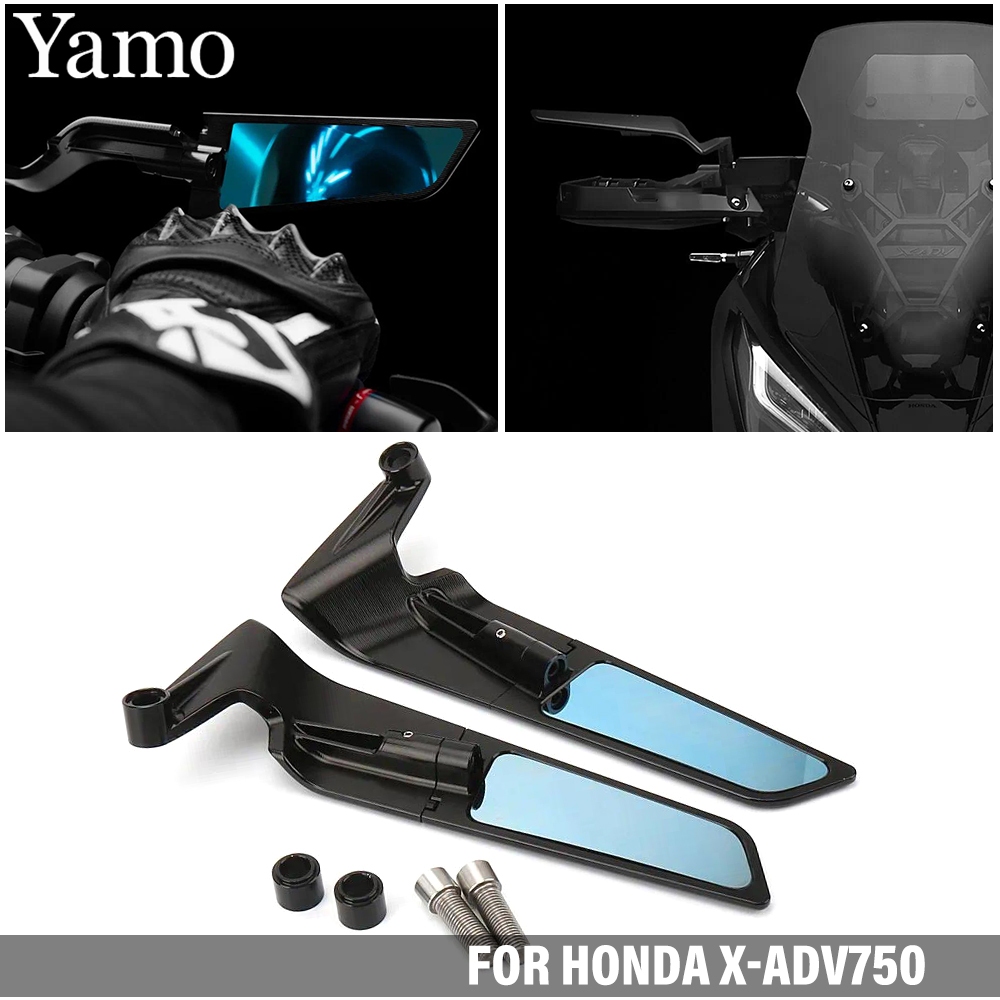 สําหรับ Honda X-ADV750 XADV150 350 รถจักรยานยนต ์ ด ้ านหลังกระจกมองข ้ าง Universal กระจกมองหลังอลูมิเนียมคงที ่ ปีกกระจกมองหลัง